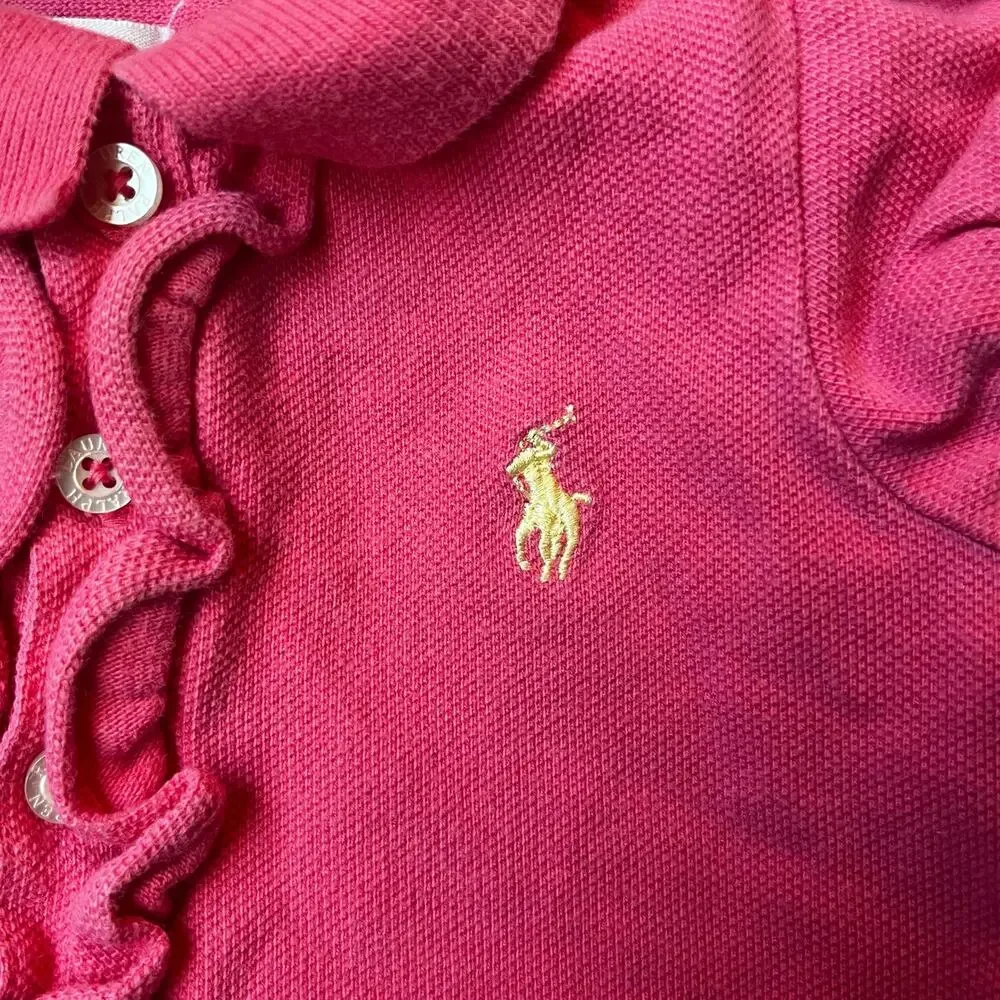 Ralph Lauren Girl's 9M One Piece Ruffled Bodysuit